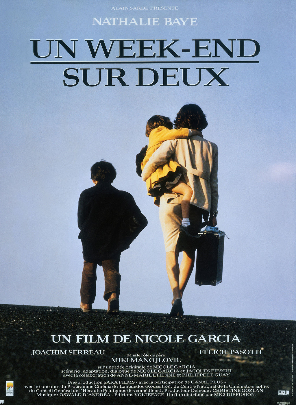Affiche du film Un Week-end sur deux de Nicole Garcia (1990). Drame français avec Nathalie Baye. Reproduction HQ – Poster Hub Studio