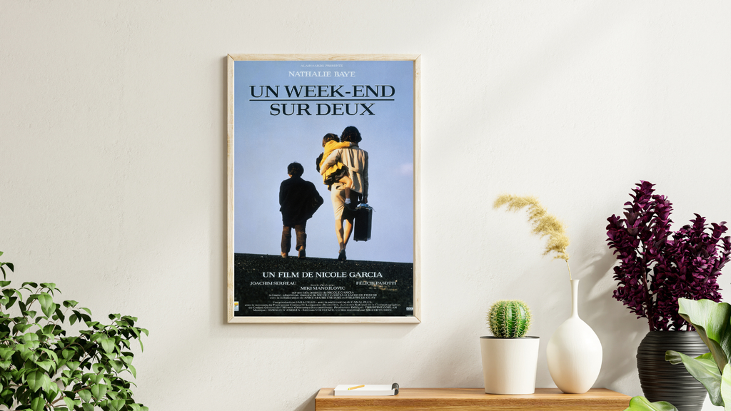 Affiche du film Un Week-end sur deux de Nicole Garcia (1990). Drame français avec Nathalie Baye. Reproduction HQ – Poster Hub Studio