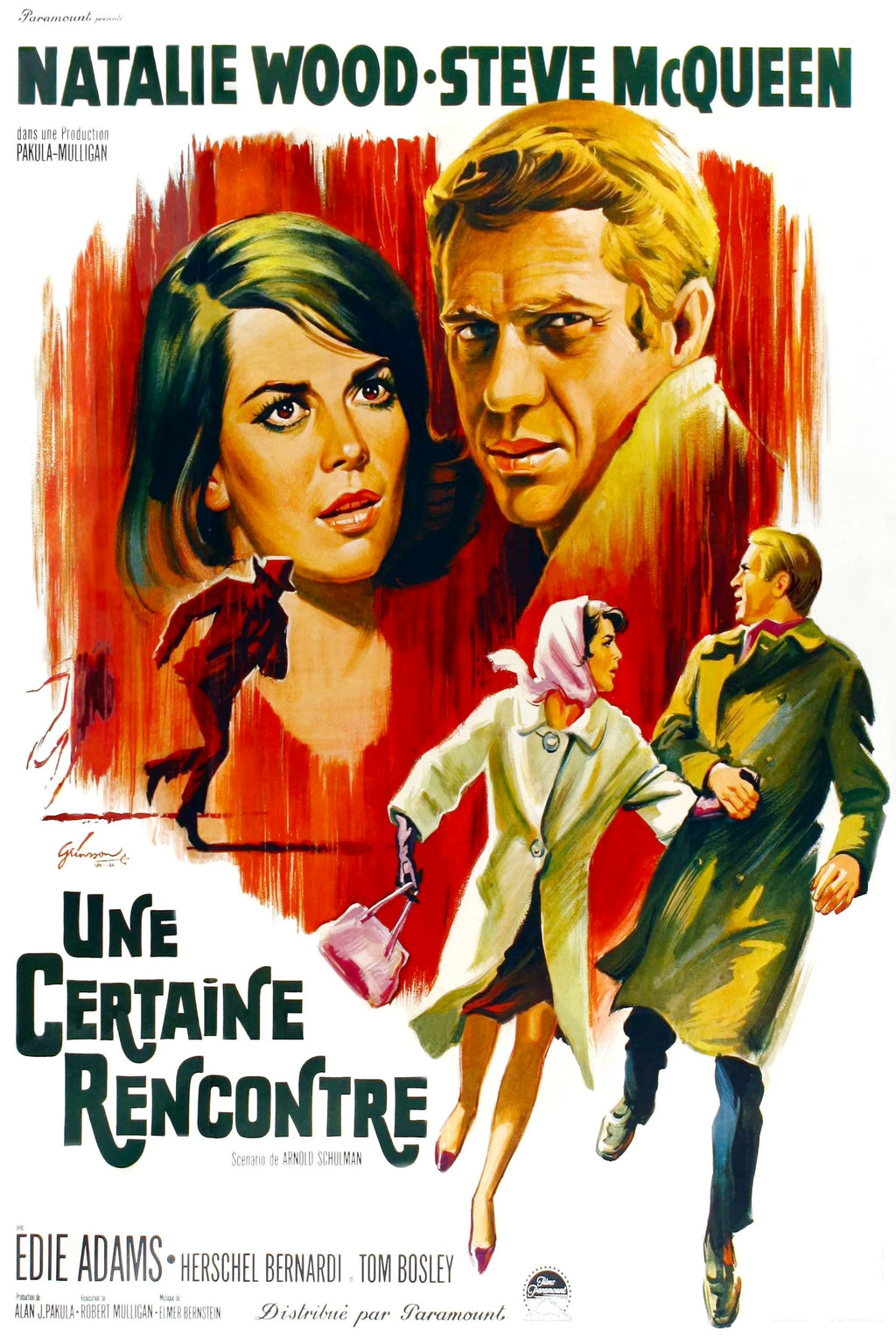 Affiche du film Une certaine rencontre (1963) avec Steve McQueen et Natalie Wood. Classique romantique culte. Reproduction HQ – Poster Hub.