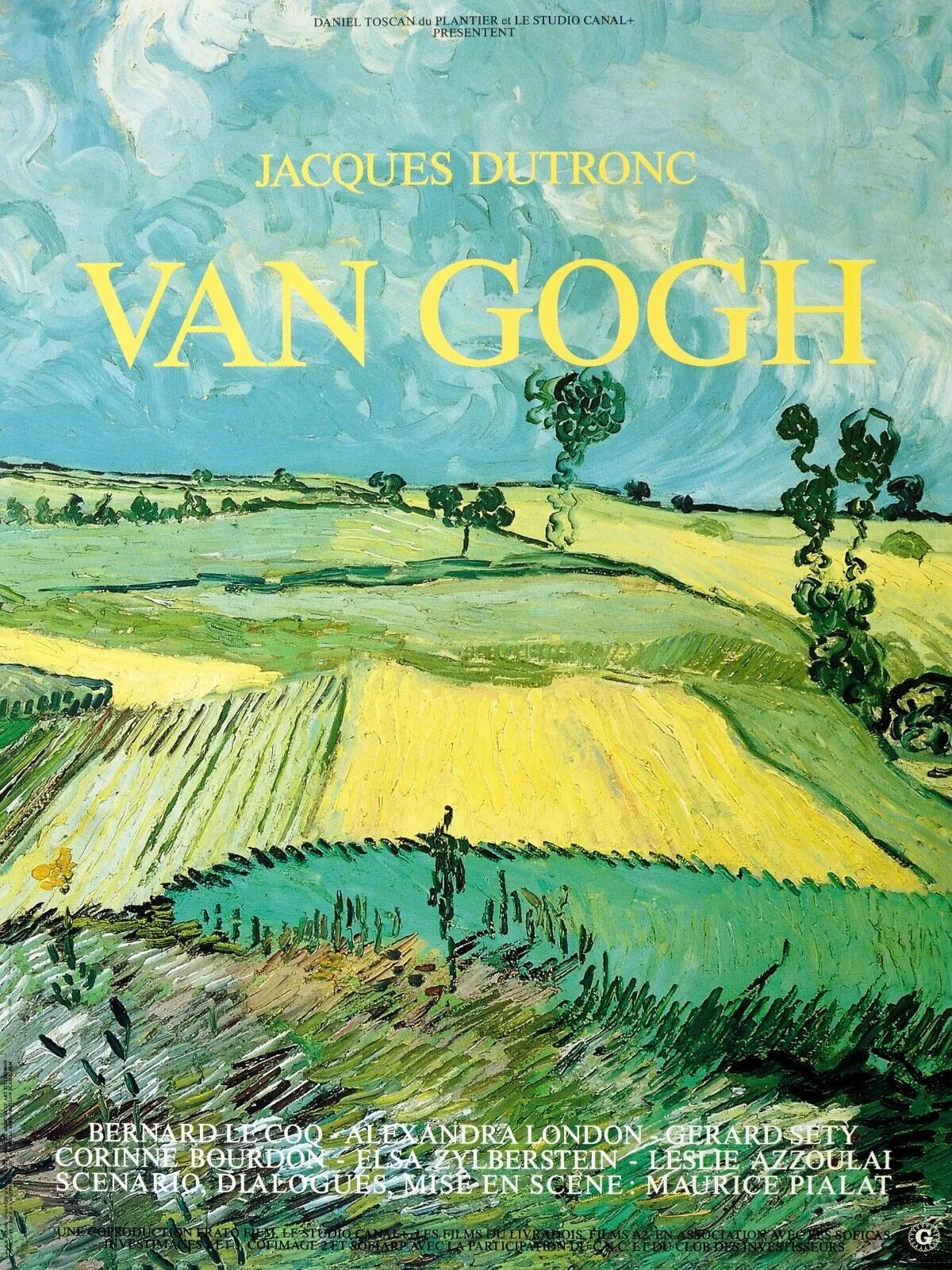 VAN GOGH, JACQUES DUTRONC, 1991, REPRO AFFICHE DE CINEMA VINTAGE