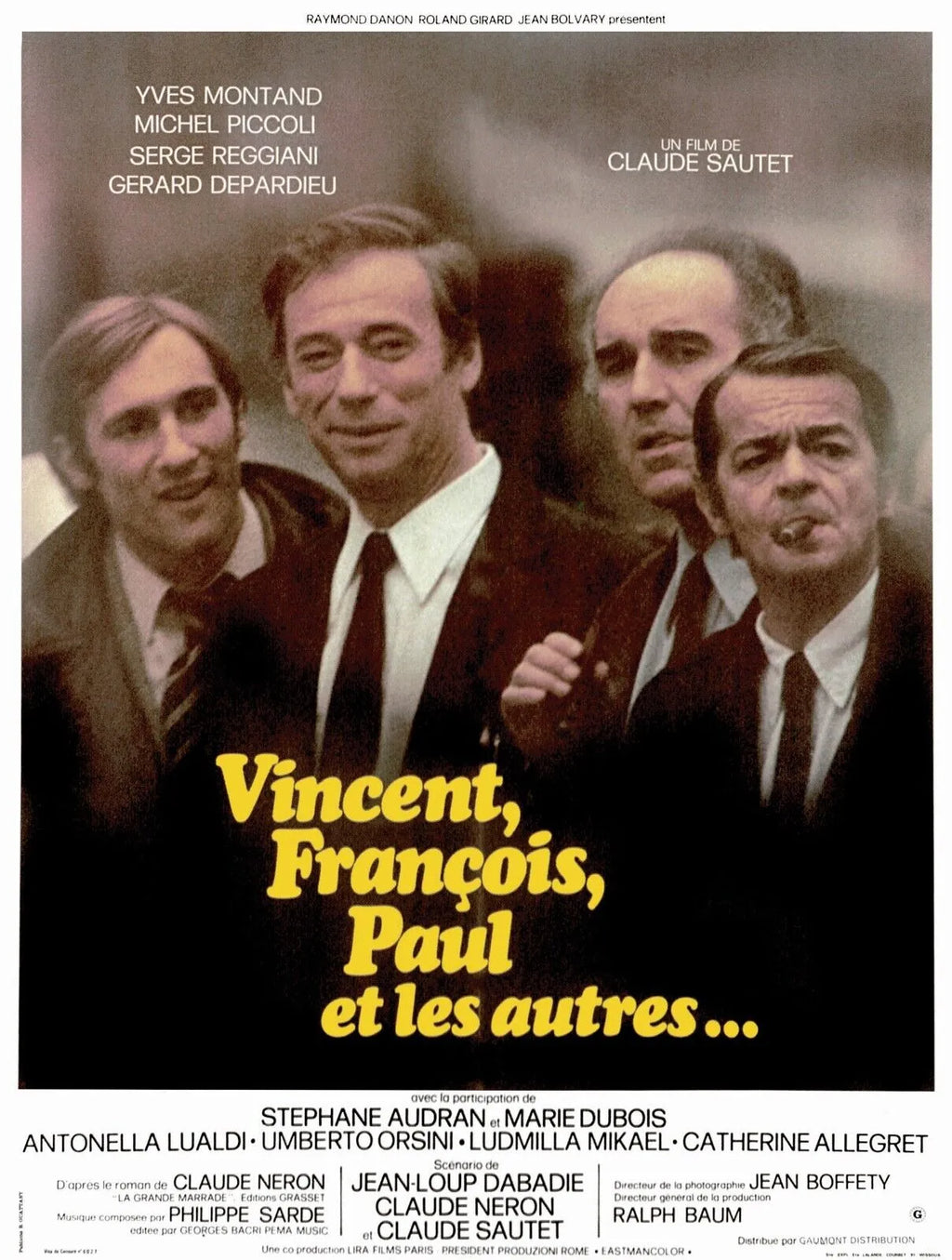 VINCENT, FRANÇOIS, PAUL ET LES AUTRES, repro affiche de cinema, HQ