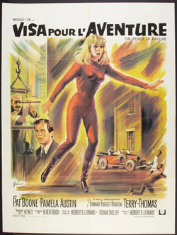 VISA POUR L'AVENTURE, PAT BOONE, PAMELA AUSTIN, 1967, REPRO AFFICHE CINEMA VINTAGE HQ