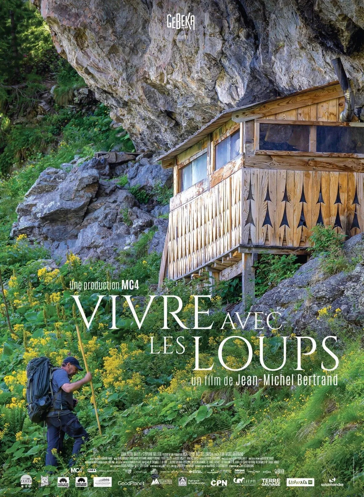 VIVRE AVEC LES LOUPS, JEAN-MICHEL BERTRAND, 2024, repro poster de cinema HQ