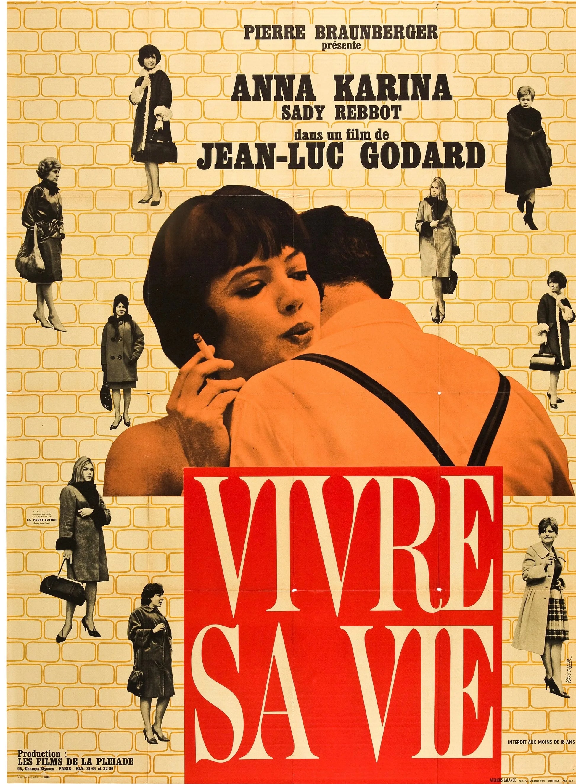 VIVRE SA VIE ANNA KARINA AFFICHE VINTAGE MOVIE POSTER HQ