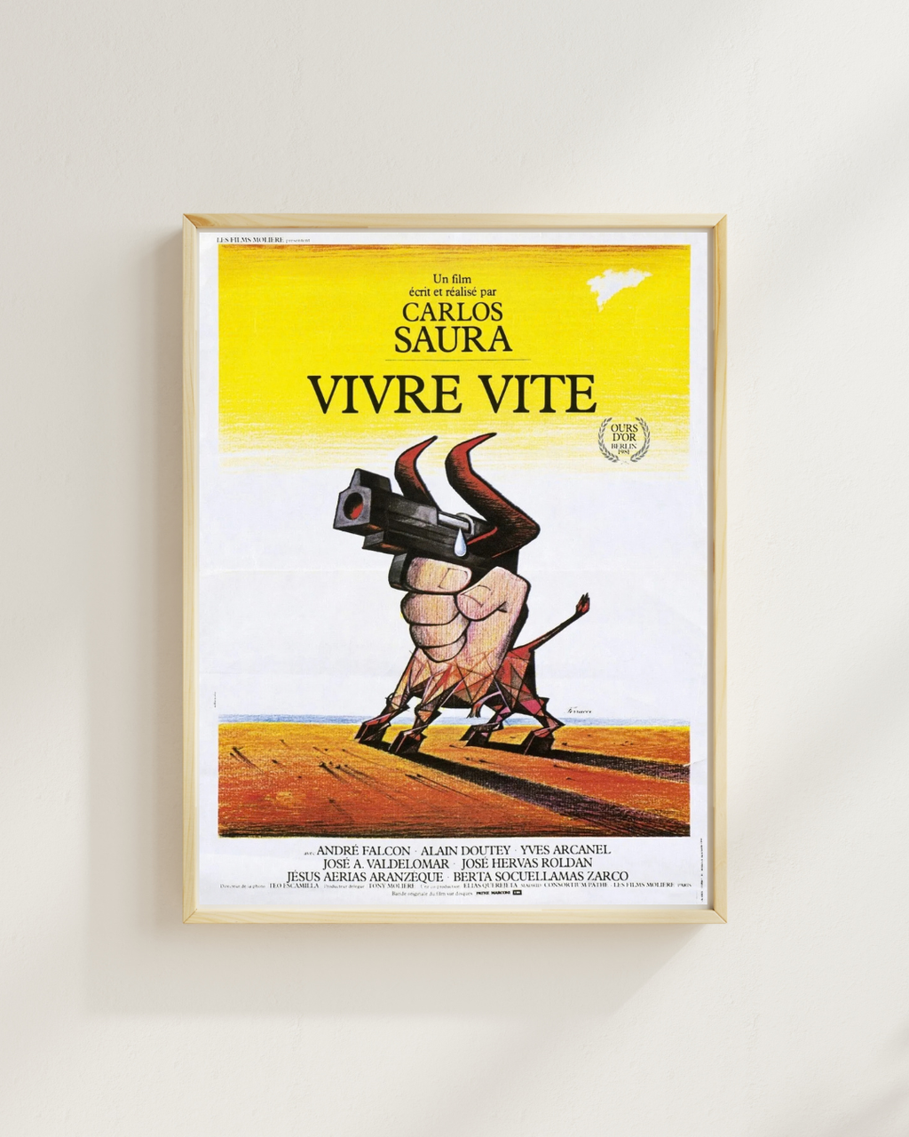 LIVE FAST, CARLOS SAURA, Jose Antonio Valdelomar, España, cartel de cine de reproducción, HQ