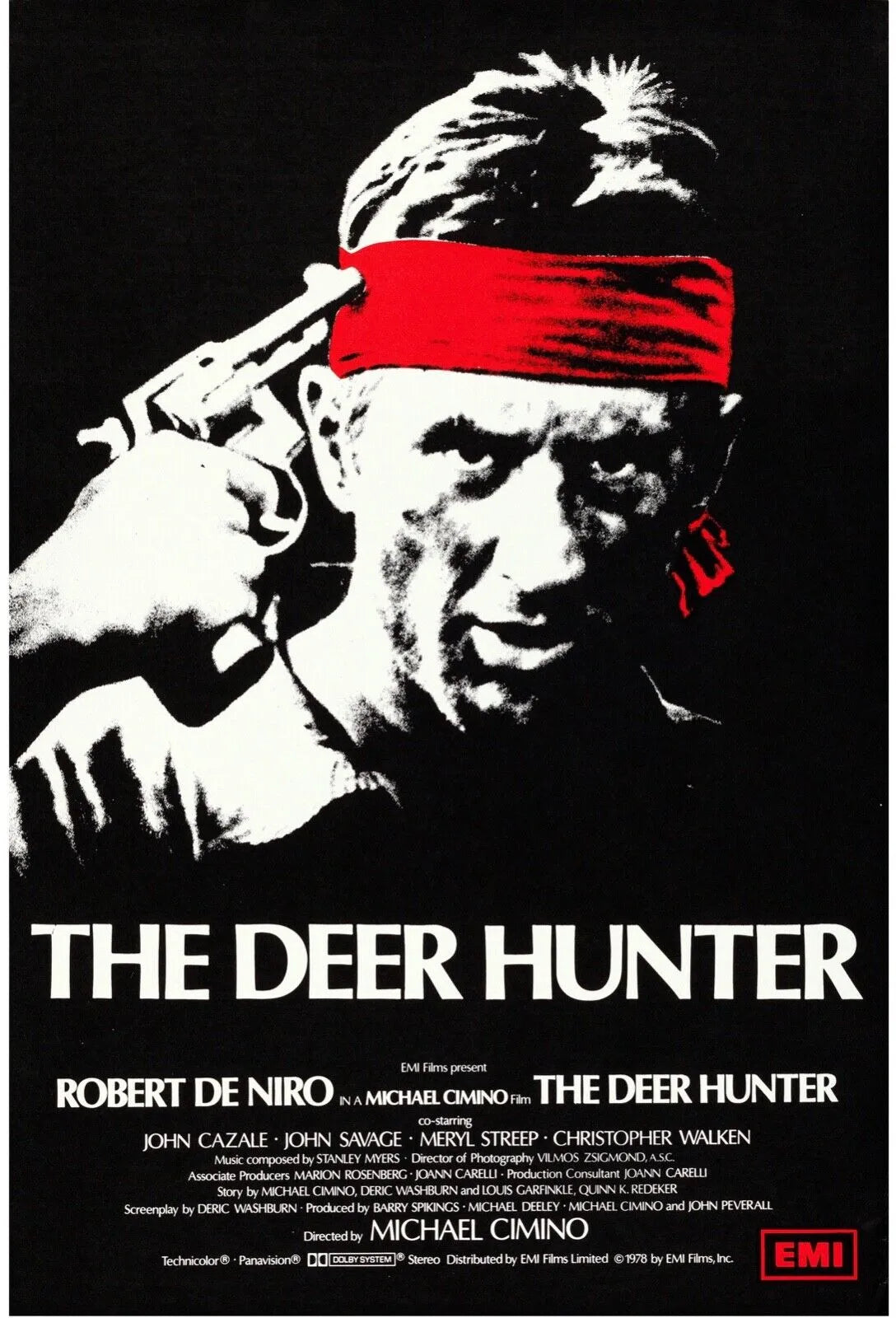 VOYAGE AU BOUT DE L'ENFER, THE DEER HUNTER, ROBERT DE NIRO 1978, REPRO AFFICHE CINEMA, HQ