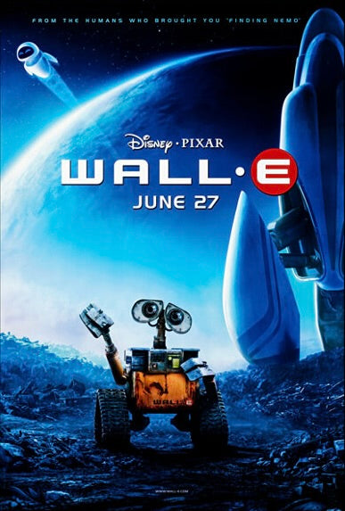 Affiche du film WALL·E (2008) des studios Pixar. Animation culte mêlant émotion et science-fiction. Reproduction HQ – Poster Hub Studio.