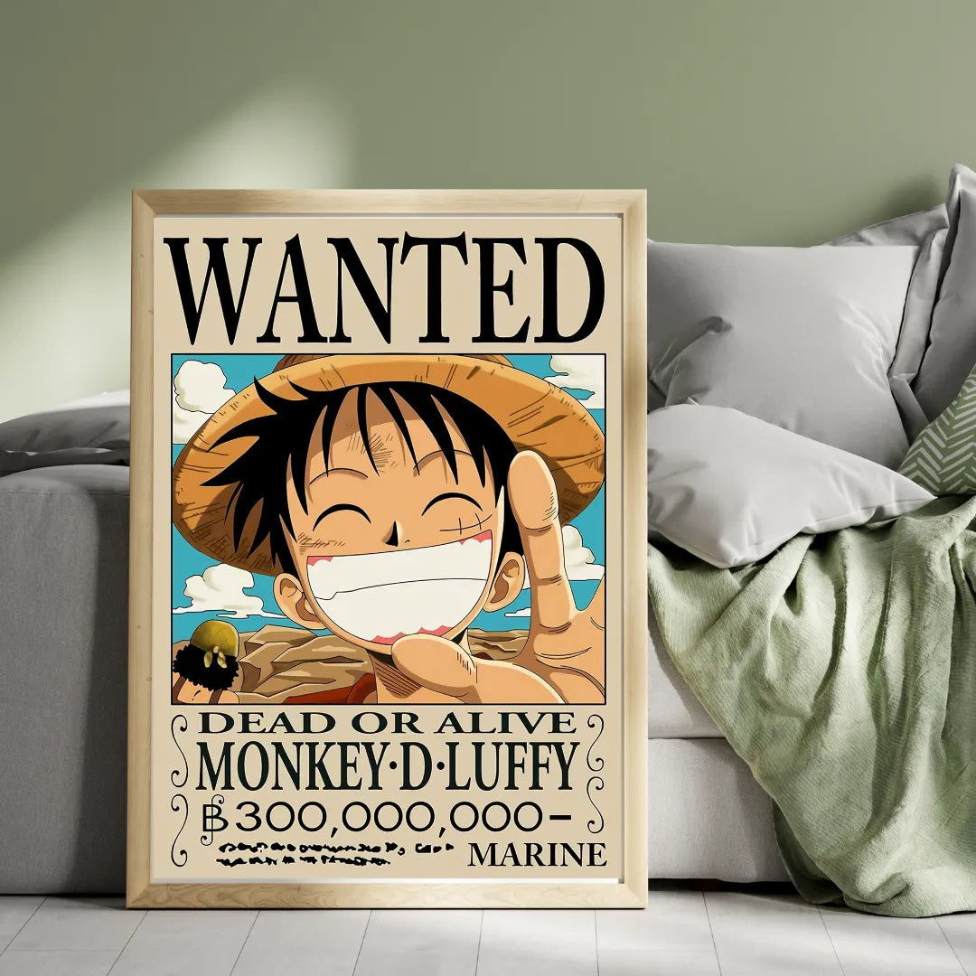 WANTED MONKEY D. LUFFY – KING OF PIRATES 2001- AFFICHES VINTAGES MOVIE POSTER HQ