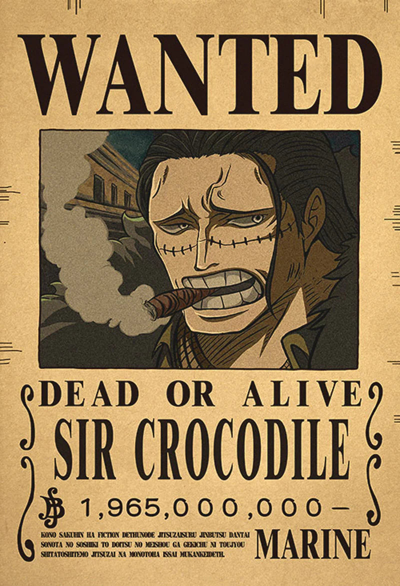 WANTED SIR CROCODILE AFFICHES VINTAGES MOVIE POSTER HQ