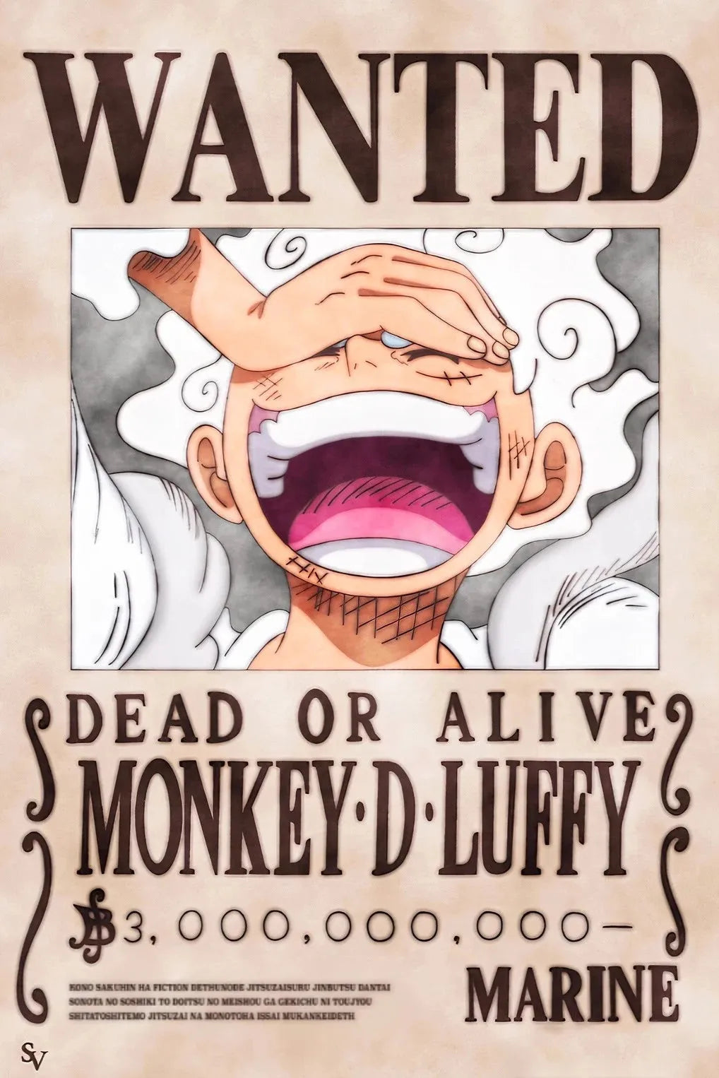 MONKEY D LUFFY VINTAGE MOVIE POSTER HQ