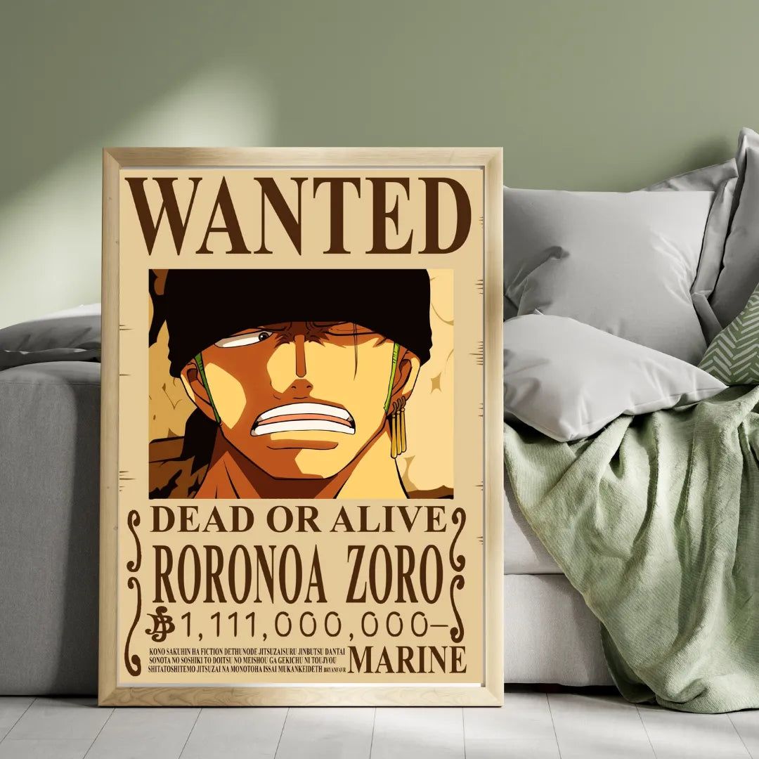RORONOA ZORO VINTAGE MOVIE POSTER HQ
