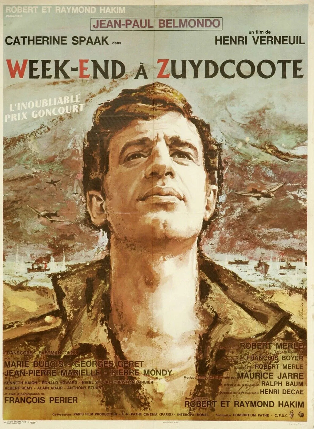WEEK-END À ZUDYCOOTE, BELMONDO, FRANÇOIS PERRIER, 1964 REPRO AFFICHE CINEMA VINTAGE HQ
