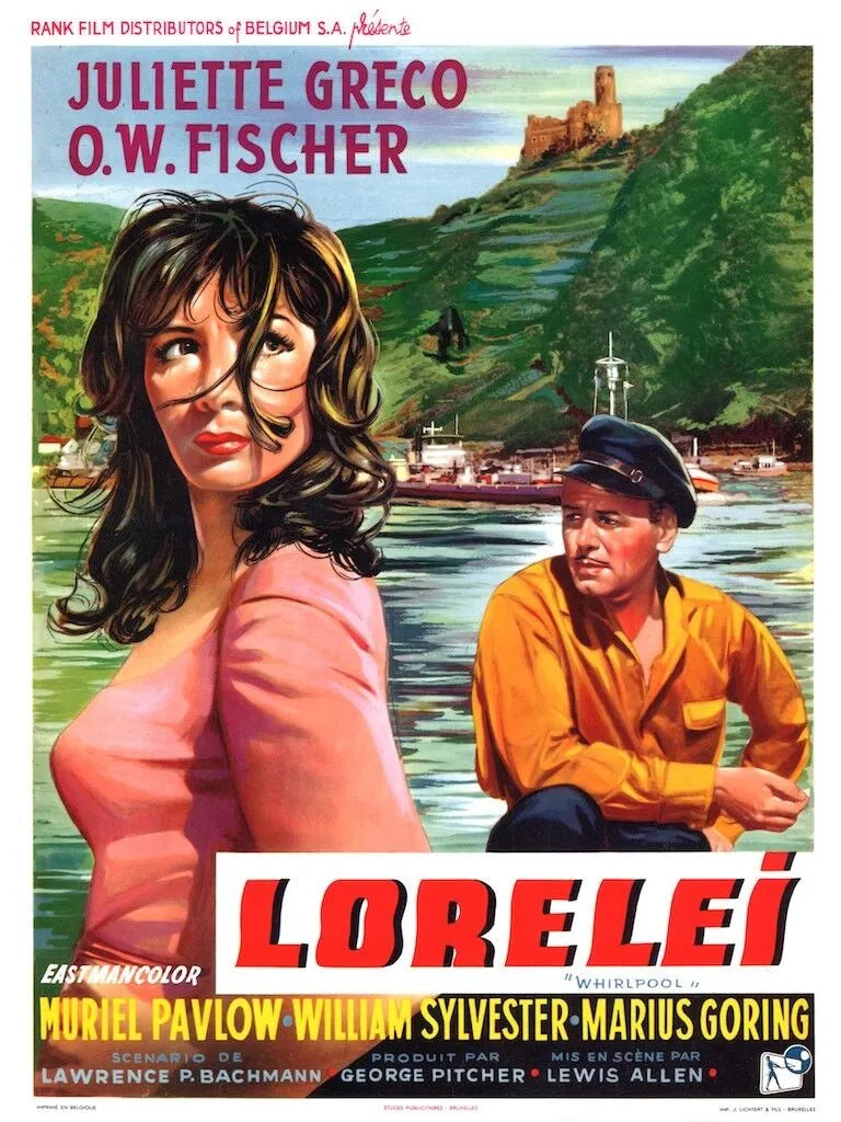 WHIRLPOOL (LORELEI) JULIETTE GRECO, O.W. FISCHER, REPRO AFFICHE, HQ