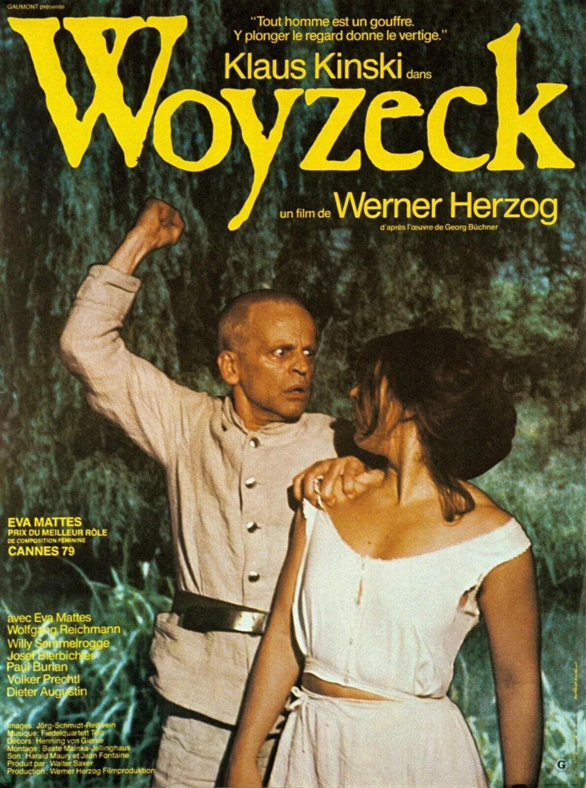 WOYZECK, WERNER HERZOG, KLAUS KINSKI, 1979, repro affiche de cinema, HQ