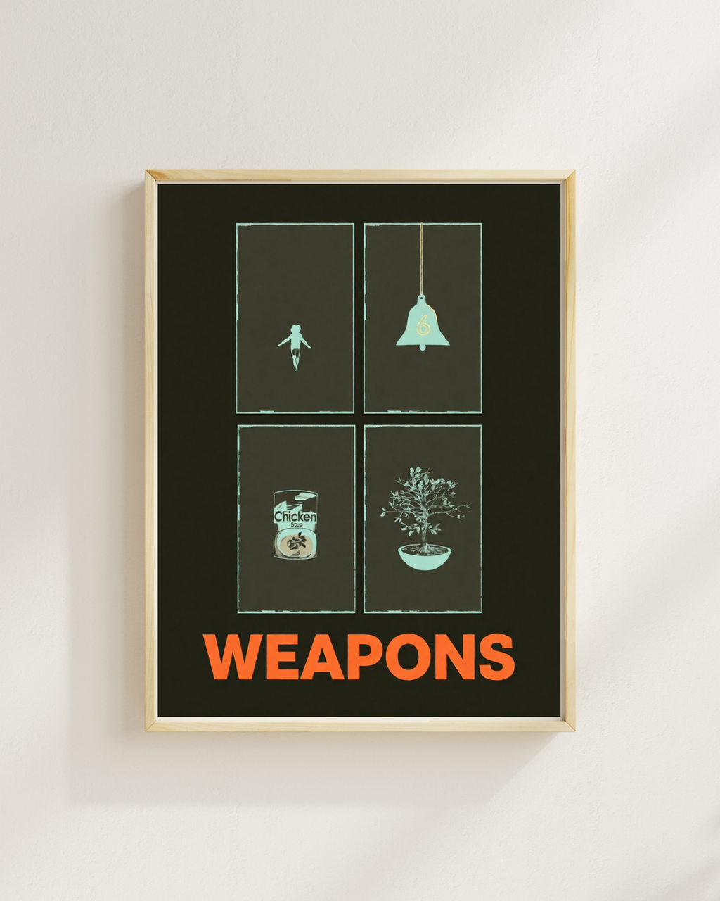 WEAPONS – AFFICHE MINIMALISTE – ART CINÉMA – DESIGN MODERNE – ILLUSTRATION – REPRODUCTION