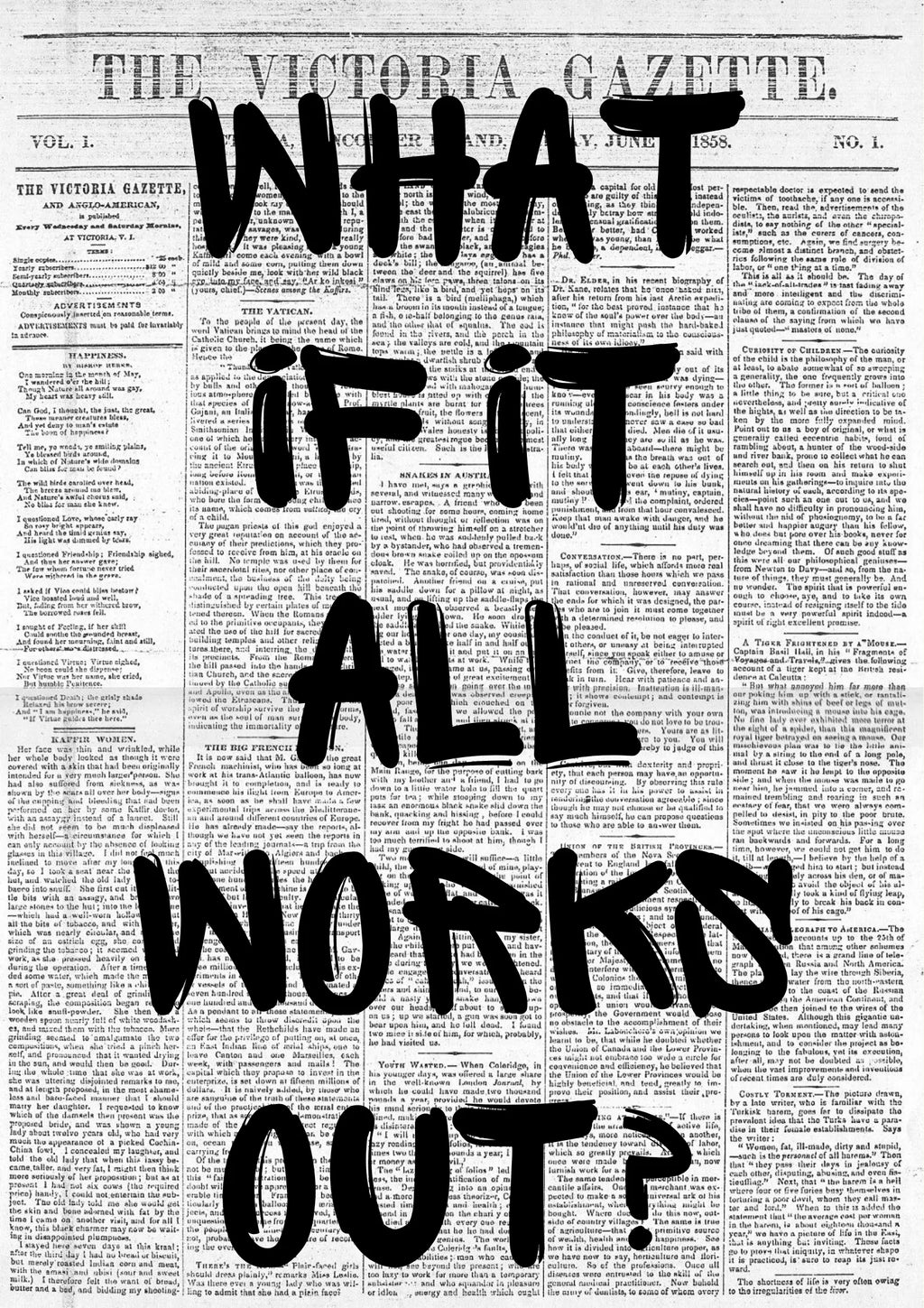 What If It All Works Out Motivational Poster Hq – Affiche Vintage Cinéma Rétro | Poster HUB STUDIO