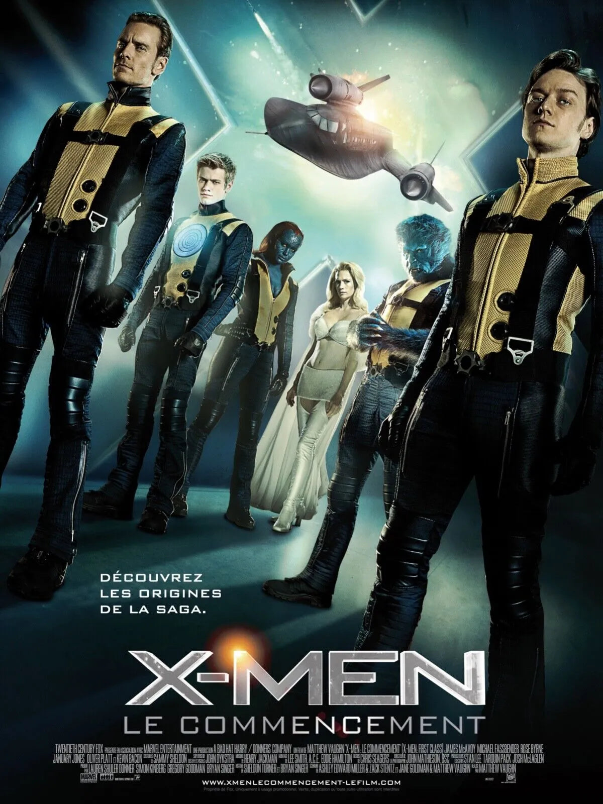 X-MEN LE COMMENCEMENT, 2011, MATTHEW VAUGH, Repro affiche CINÉMA VINTAGE HQ