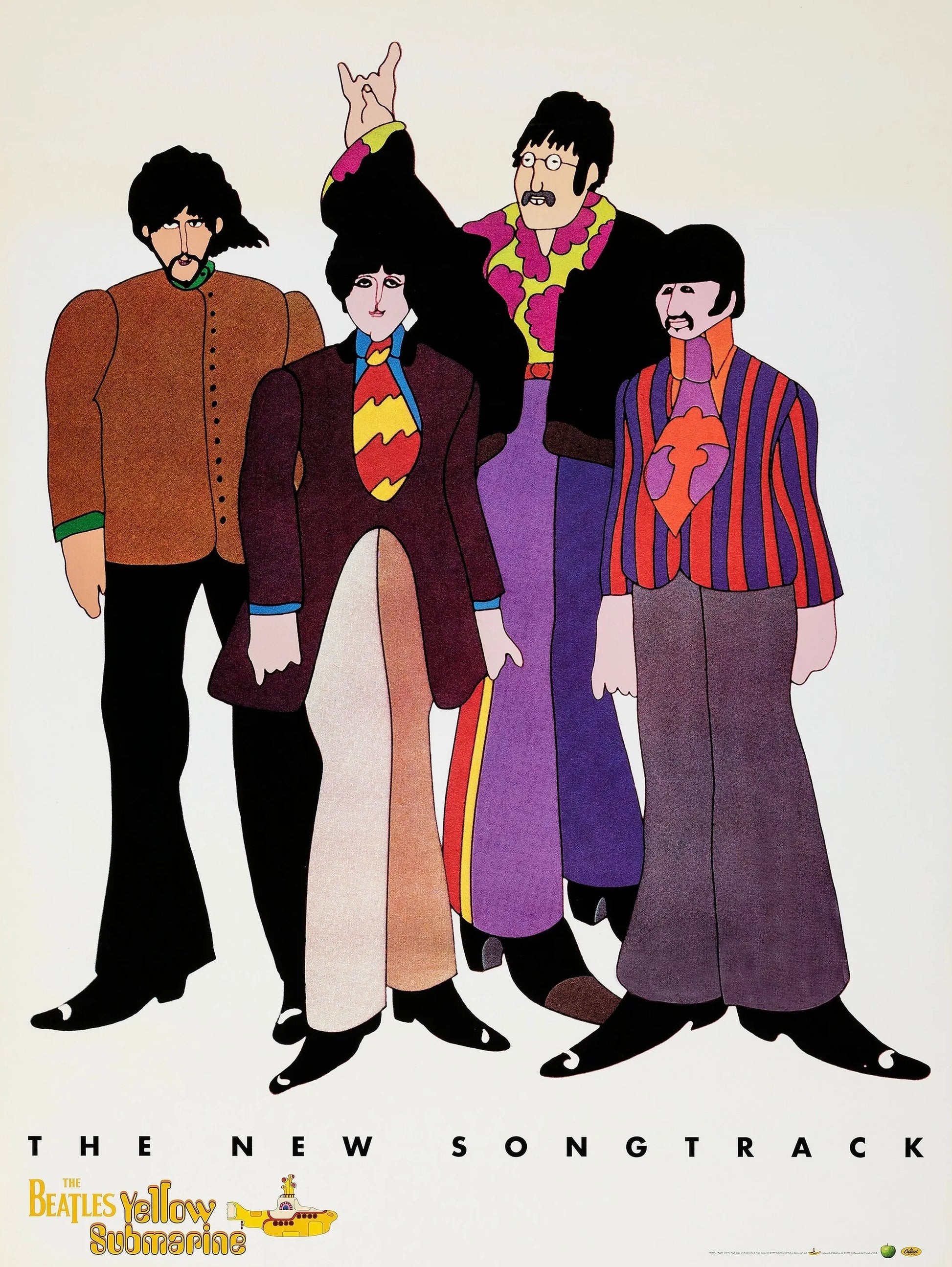 YELLOW SUBMARINE THE BEATLES AFFICHE VINTAGE MUSIC POSTER HQ
