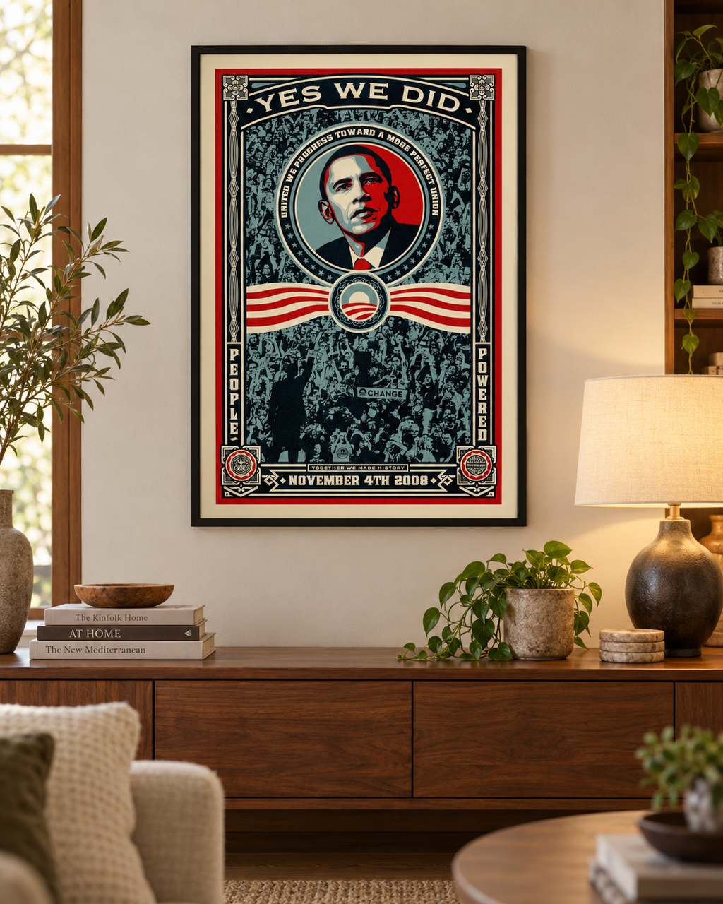 YES WE DID – BARACK OBAMA (2008) – PRESIDENTIAL CAMPAIGN POSTER – ICONIC POLITICAL POSTER – HQ REPRODUCTION