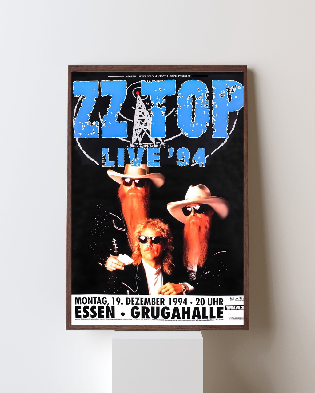 ZZ TOP – LIVE ’94 – CARTEL DE CONCIERTO DE ROCK VINTAGE