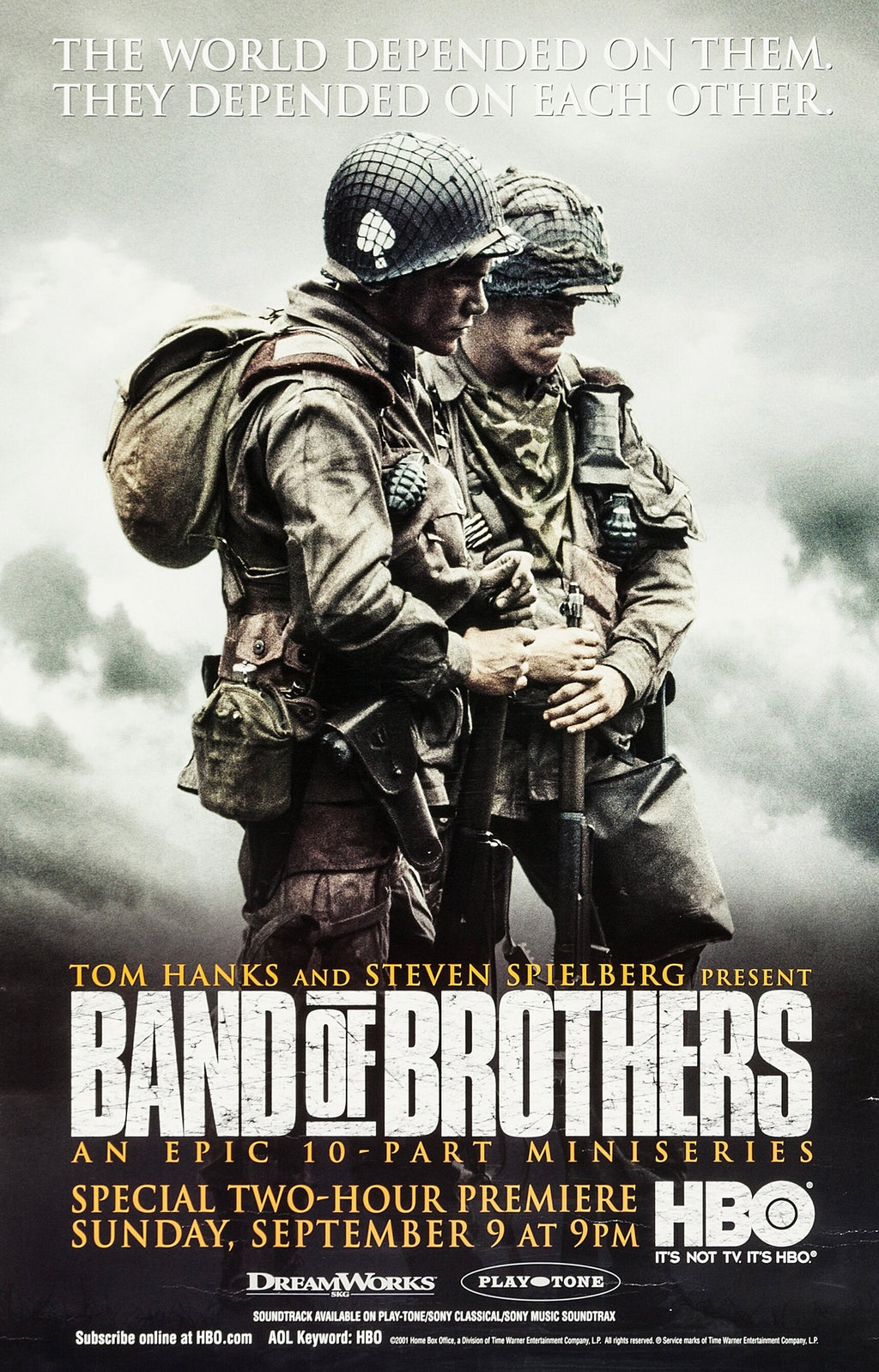 affiche band of brothers 2001 serie guerre soldats seconde guerre mondiale hbo