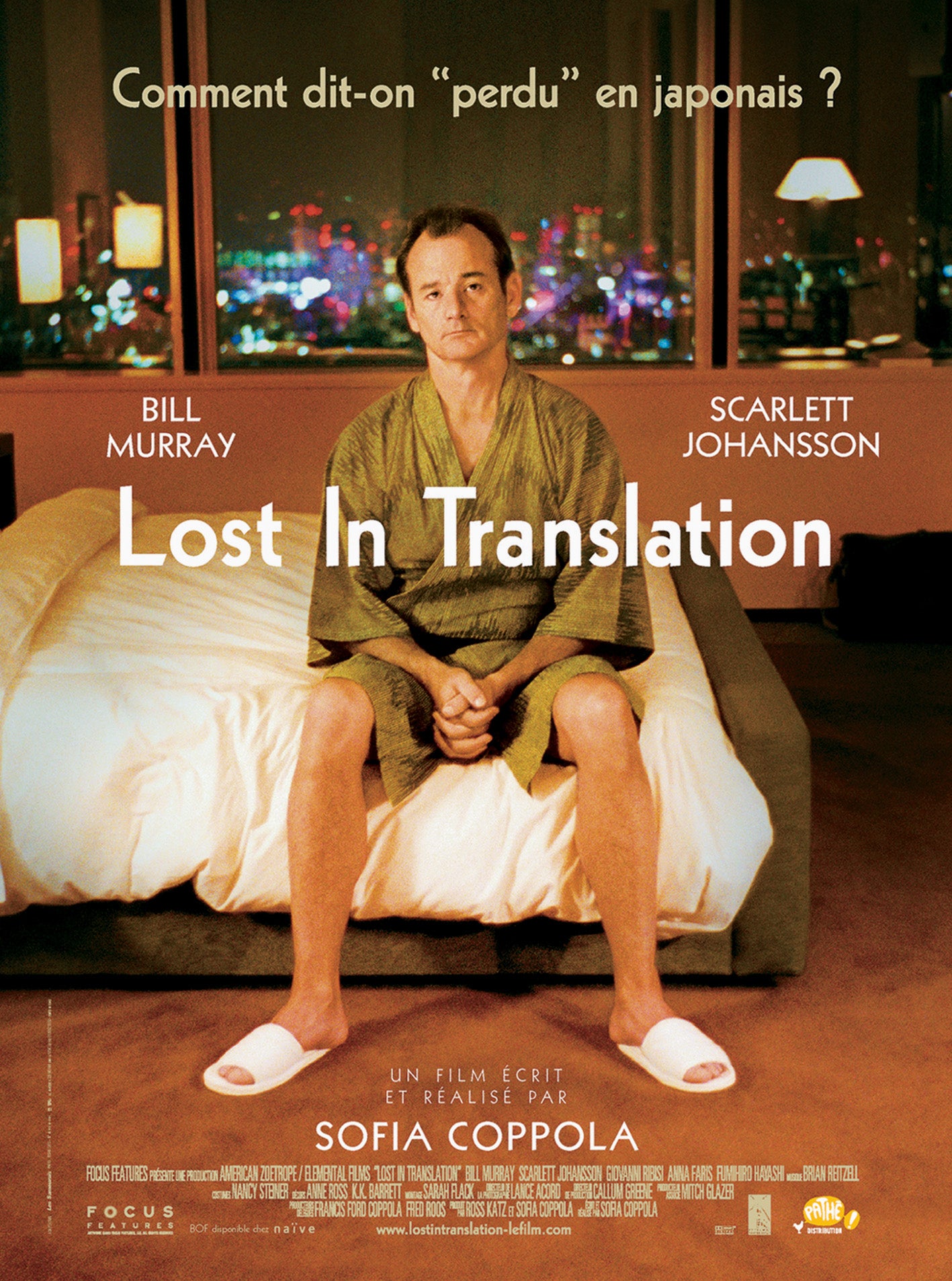 LOST IN TRANSLATION – FILM DE SOFIA COPPOLA (2003) – BILL MURRAY – AFFICHE CINÉMA DRAME ROMANTIQUE – REPRODUCTION – POSTER HUB STUDIO – HQ