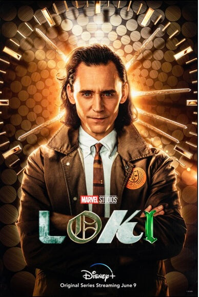 affiche serie loki 2021 tom hiddleston marvel disney plus poster science fiction