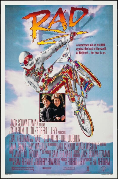 RAD – FILM CULTE BMX (1986) – BILL ALLEN – AFFICHE CINÉMA VINTAGE – REPRODUCTION – POSTER HUB STUDIO – HQ