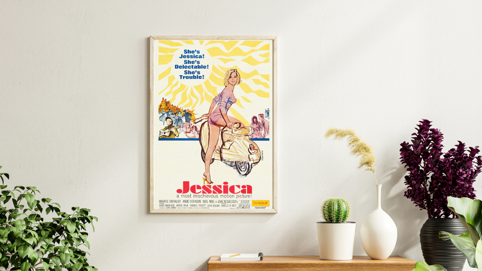 JESSICA – ANGIE DICKINSON – MAURICE CHEVALIER – 1962 – ROMANTIC COMEDY – REPRODUCTION