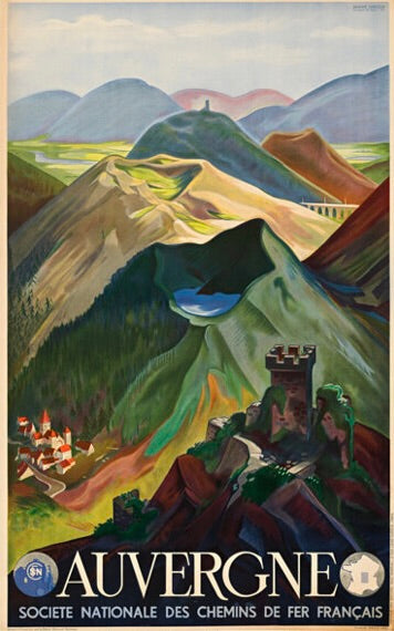 VINTAGE POSTER REPRODUCTION AUVERGNE – FRENCH RAILWAYS - POSTER HUB STUDIO, HQ