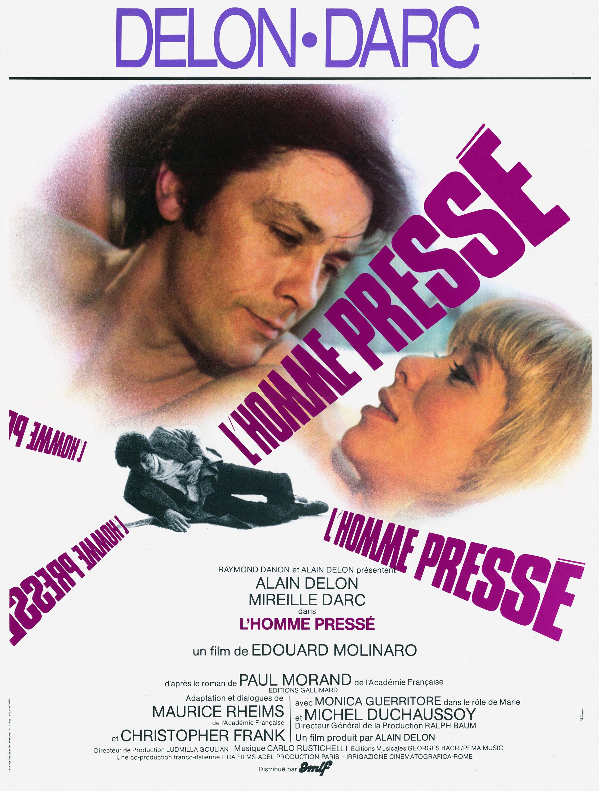 L’HOMME PRESSÉ (1977) | ALAIN DELON – MIREILLE DARC | POSTER CINÉMA VINTAGE | POSTER HUB STUDIO RÉTRO | HQ
