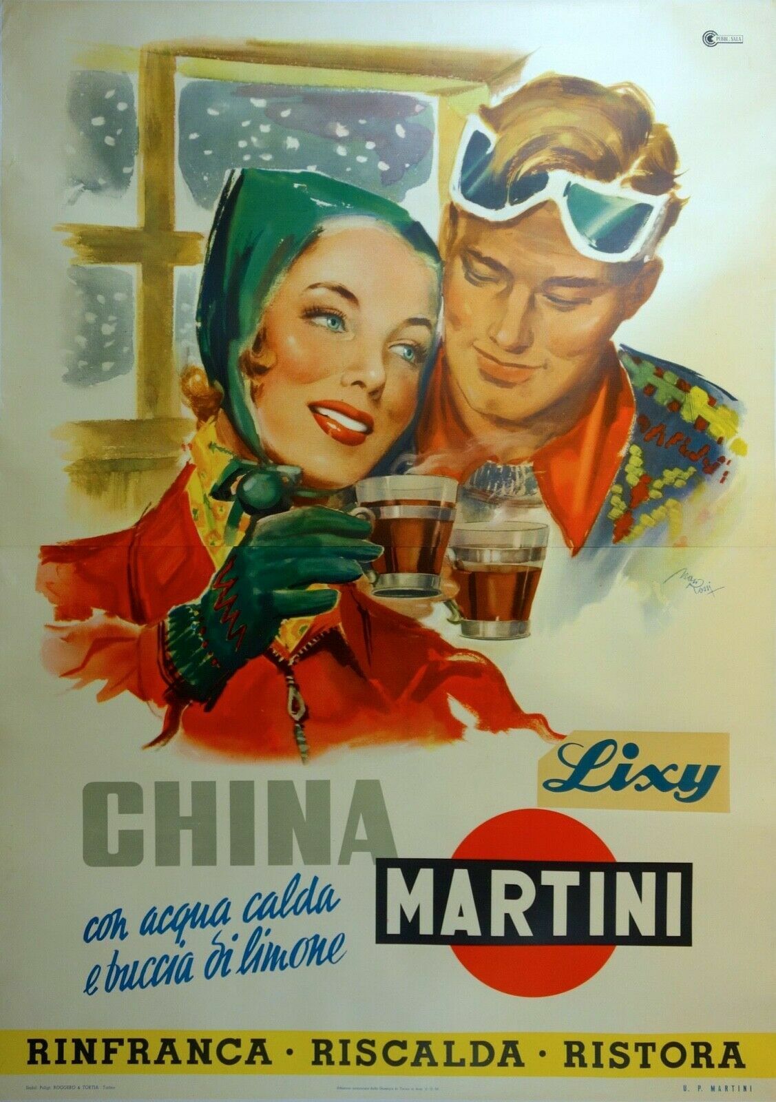 MARTINI – CHINA LILLY – ANNÉES 1930 – POSTER HUB STUDIO RÉTRO, HQ
