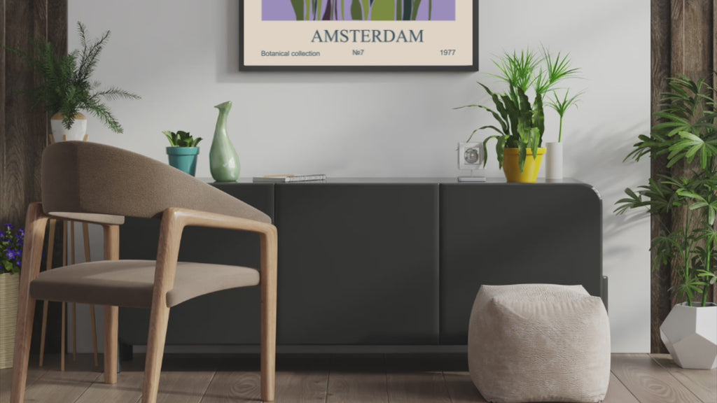 FLOWER MARKET, AMSTERDAM- REPRO POSTER, VINTAGE, HQ.