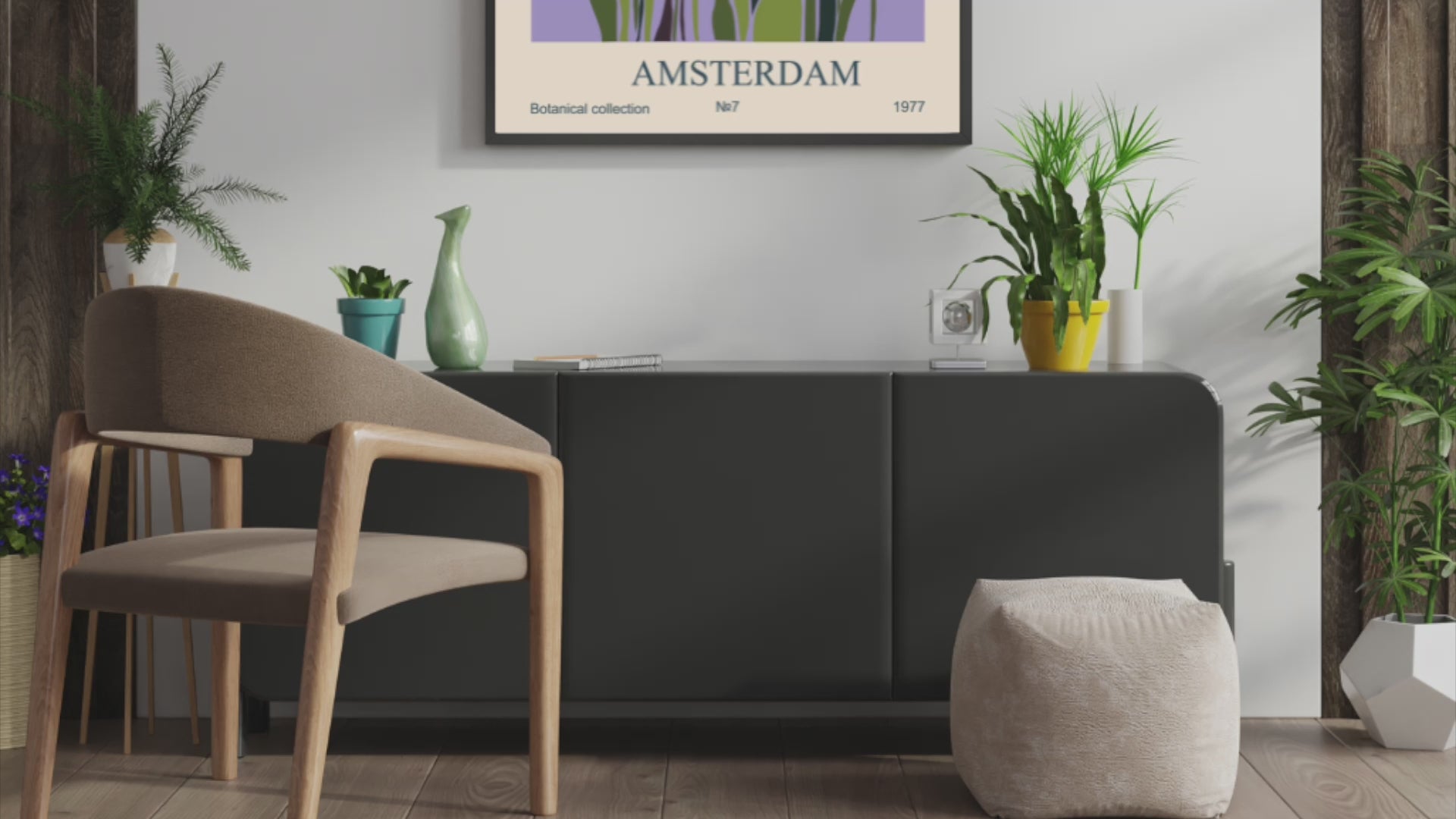 FLOWER MARKET, AMSTERDAM- REPRO POSTER, VINTAGE, HQ.