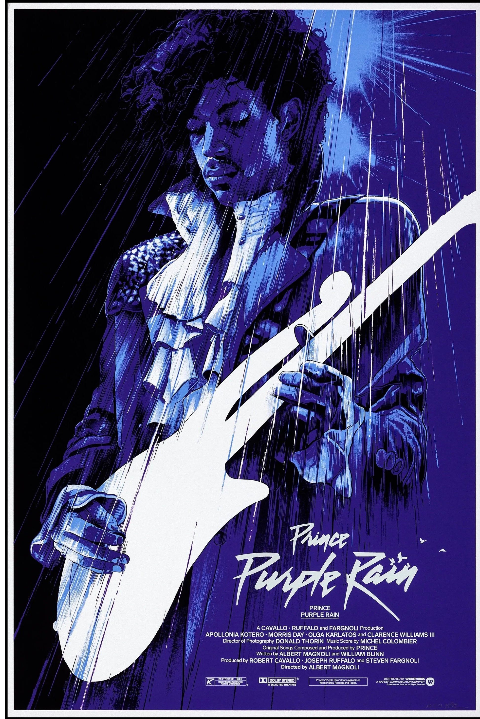 PURPLE RAIN – PRINCE – 1984,  AFFICHE VINTAGE CINÉMA RÉTRO, HQ