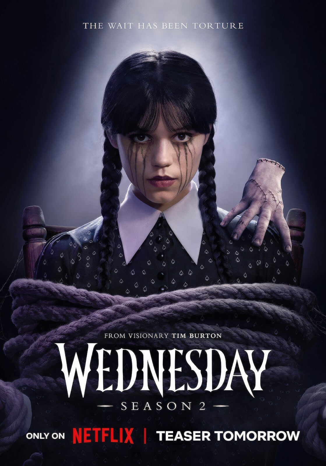 WEDNESDAY – SAISON 2 (2025) - TIM BURTON-  REPRO MOVIE POSTER, VINTAGE, HQ