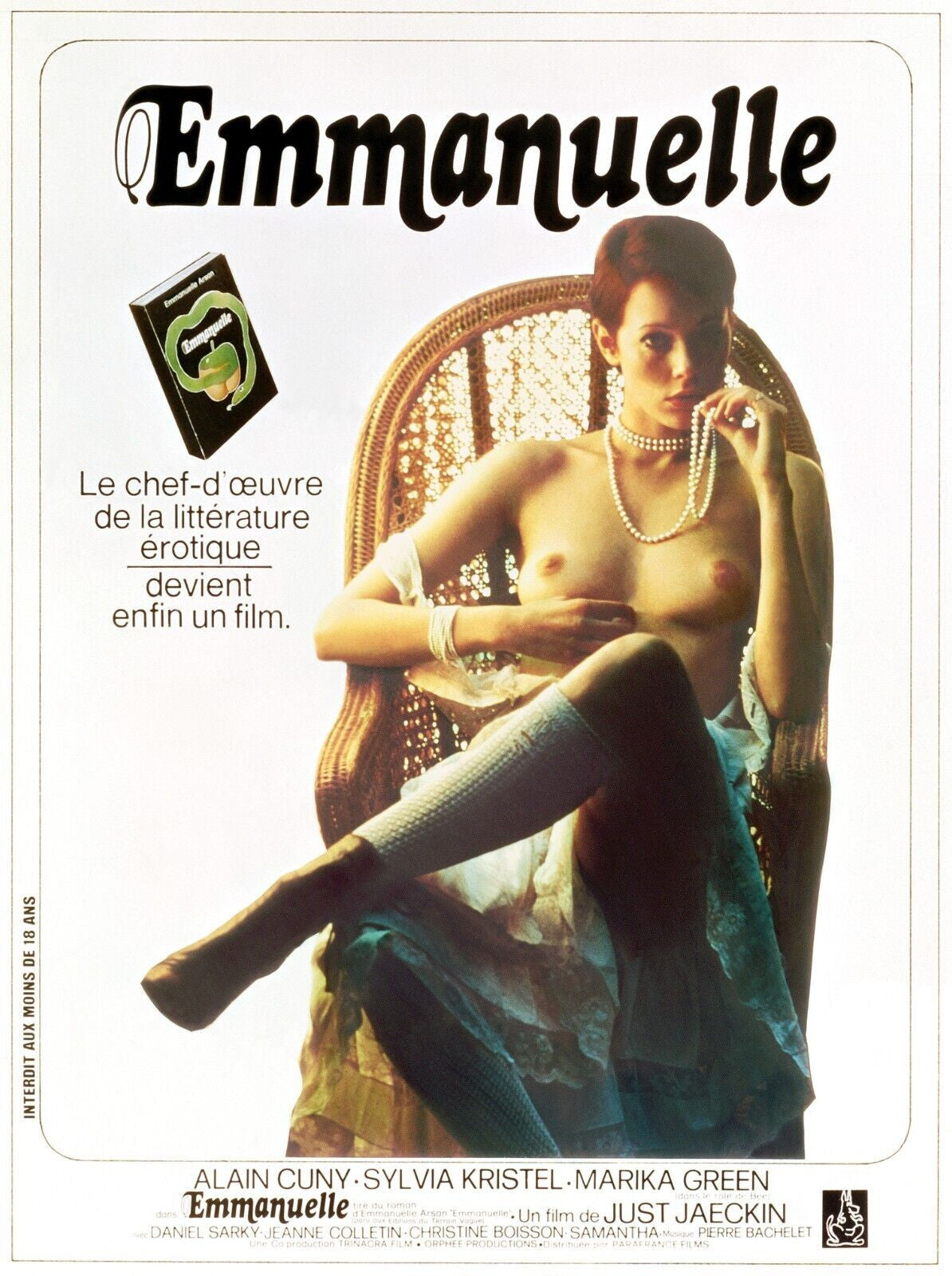 EMMANUELLE, SYLVIA KRISTEL, 1974, repro affiche cinema, HQ