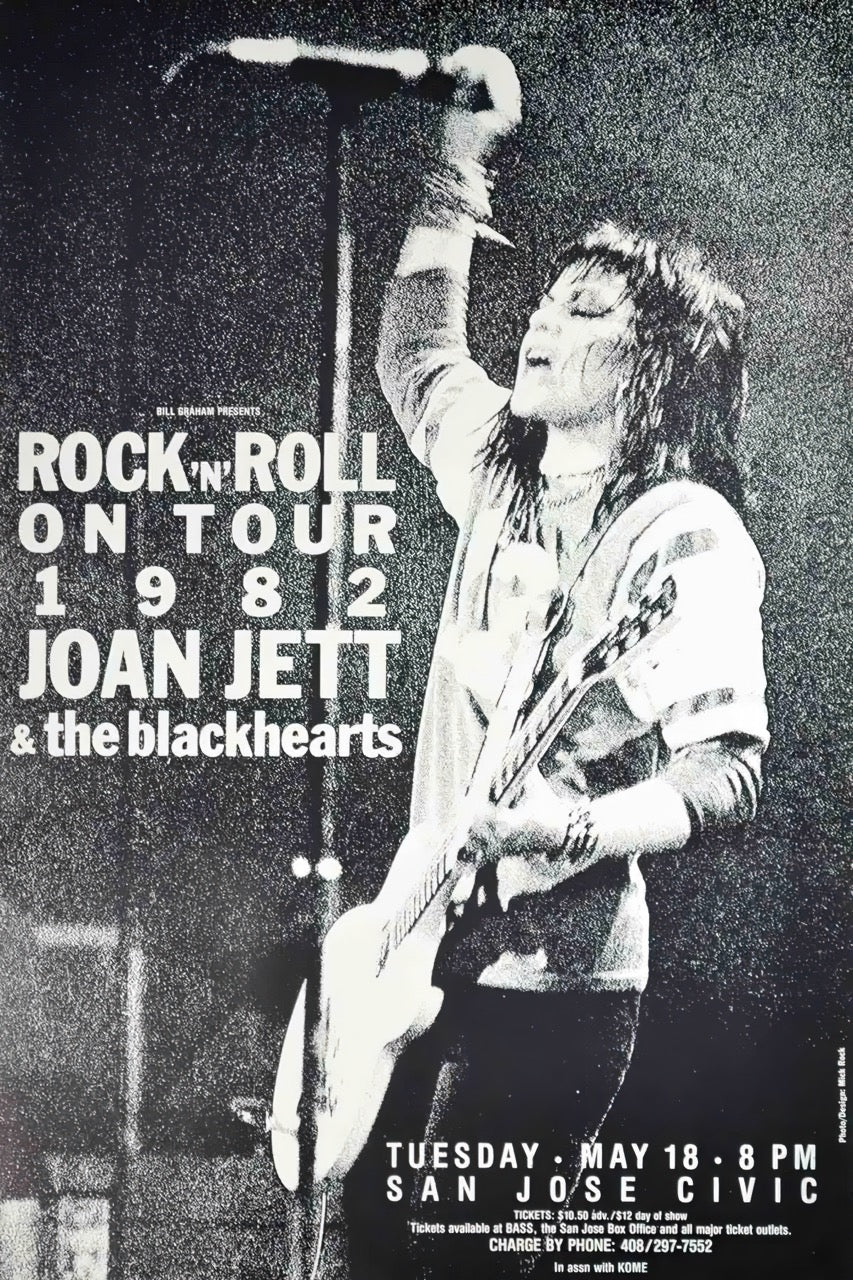JOAN JETT & THE BLACKHEARTS – ROCK N ROLL ON TOUR 1982 – VINTAGE ROCK POSTER (Copy)