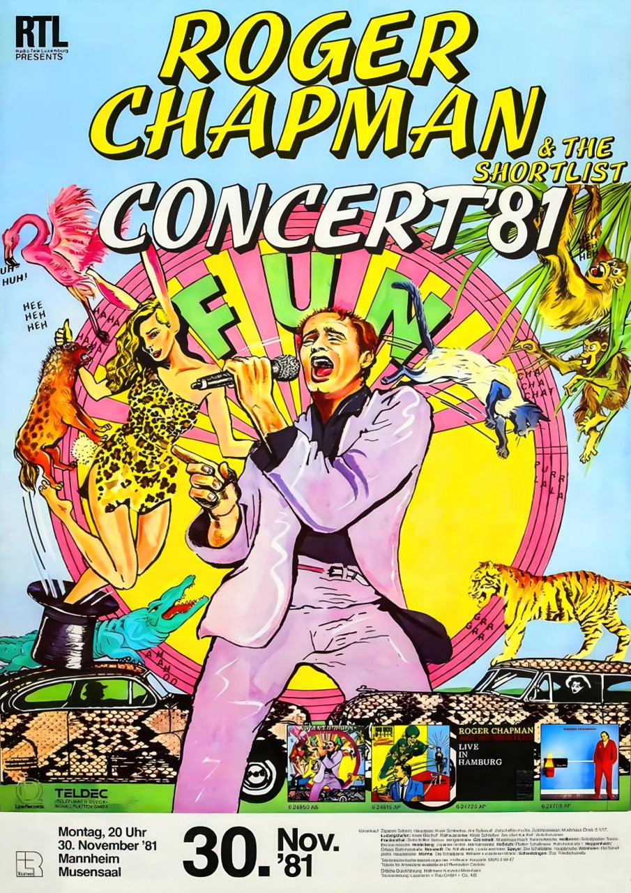ROGER CHAPMAN – CONCERT ’81 – AFFICHE ROCK VINTAGE