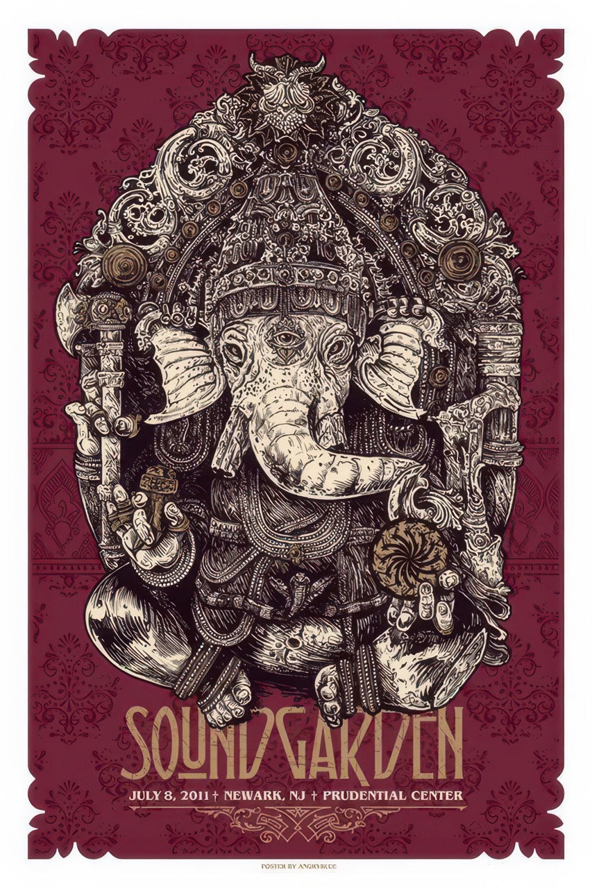 SOUNDGARDEN – NEWARK NJ 2011 PRUDENTIAL CENTER CONCERT POSTER