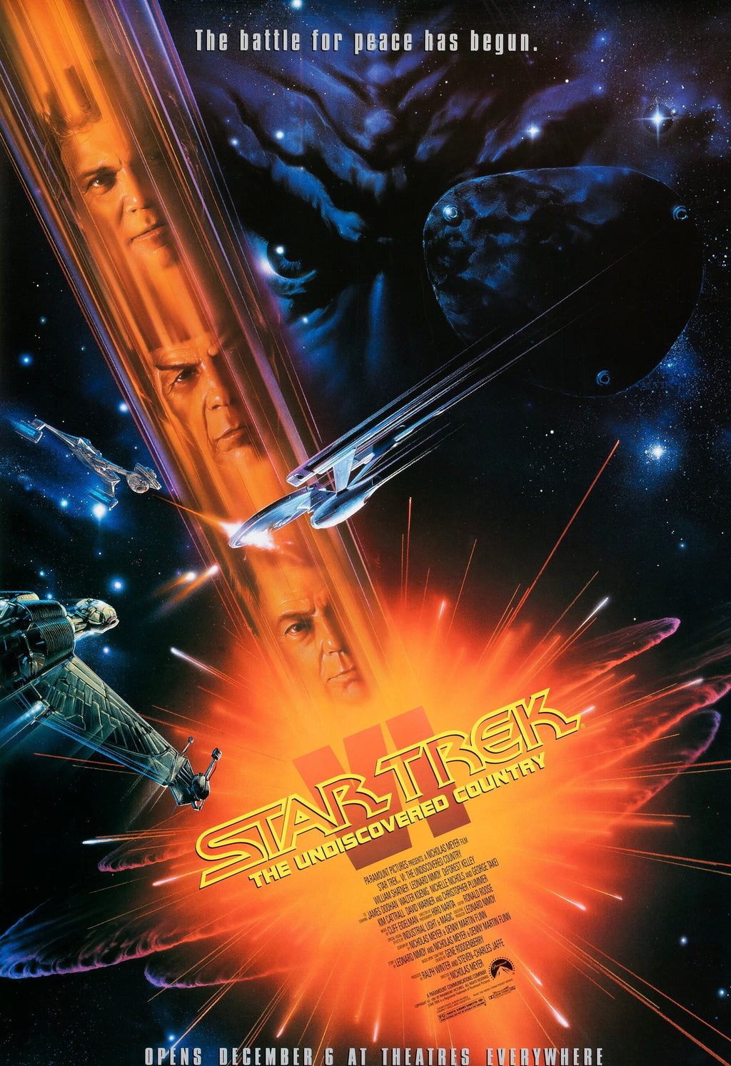 affiche film star trek 6 undiscovered country 1991 enterprise science fiction poster