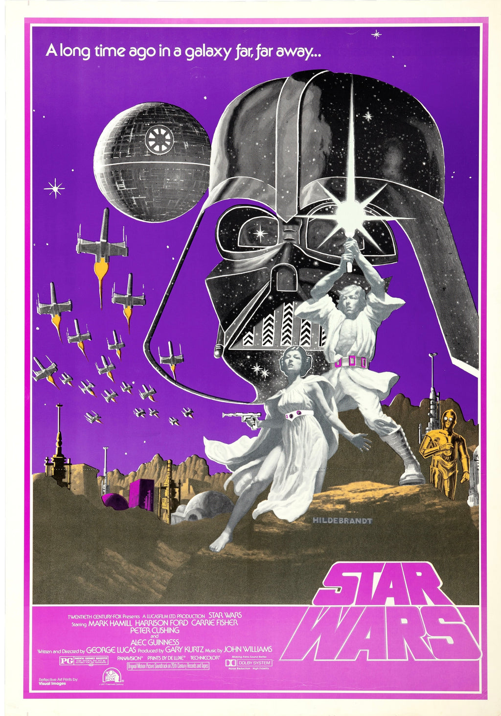affiche film star wars 1977 dark vador luke skywalker science fiction poster