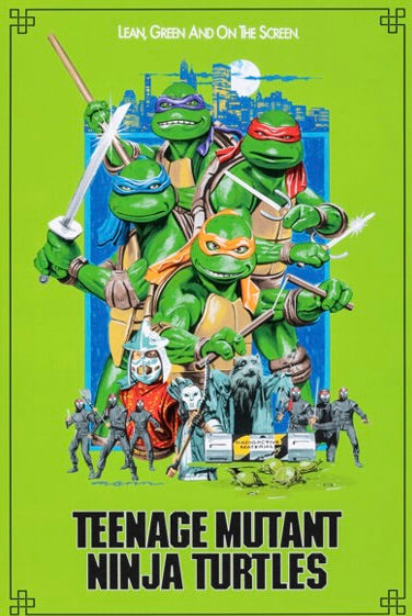 affiche teenage mutant ninja turtles 1990 tortues ninja leonardo raphael michelangelo donatello poster