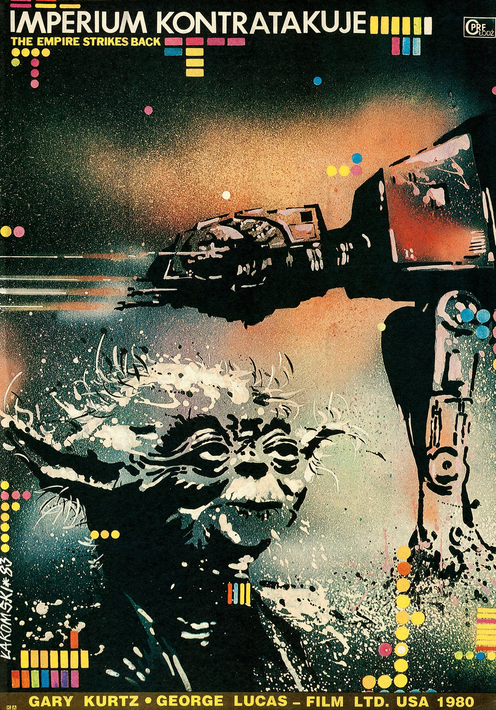 affiche film the empire strikes back 1980 yoda star wars science fiction poster