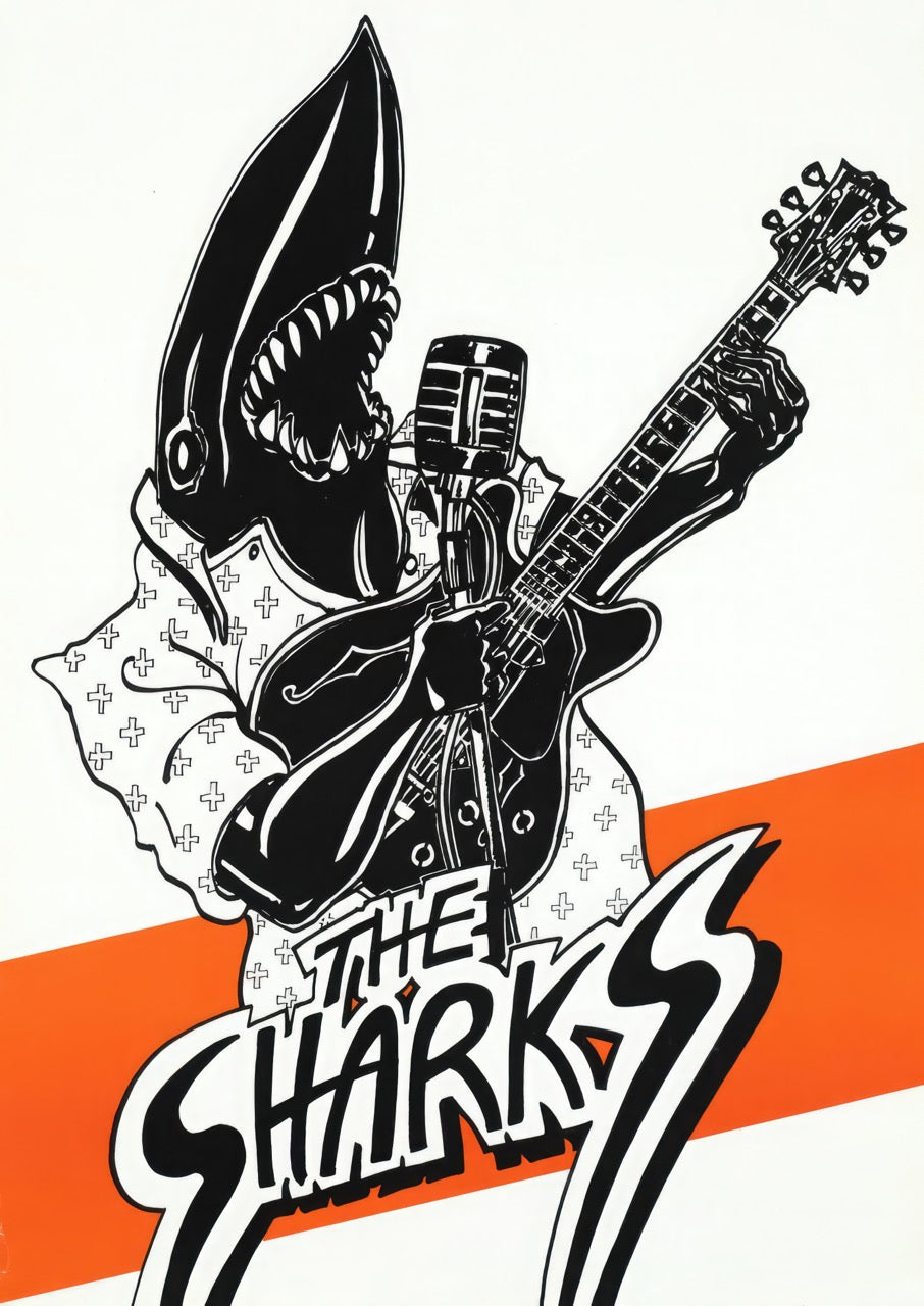 THE SHARKS – VINTAGE ROCKABILLY CONCERT POSTER